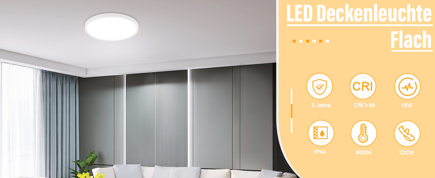 LED Deckenleuchte Flach