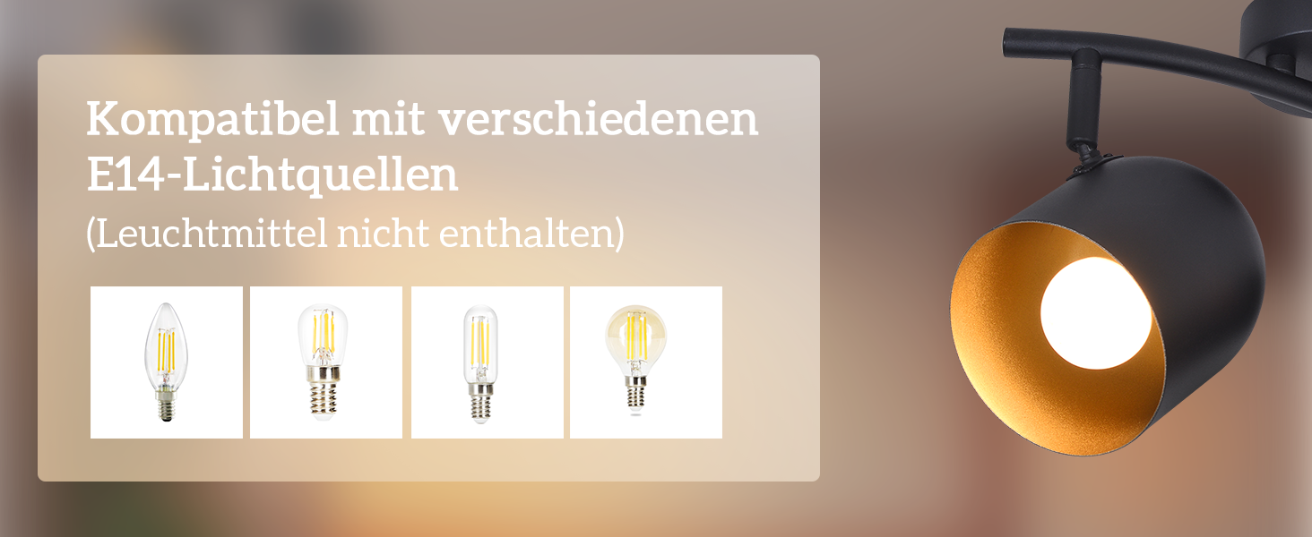 deckenleuchte e14 fassung