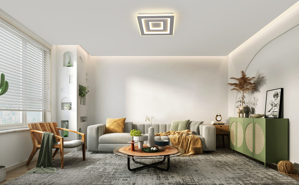 Slevoo Plafoniera LED Quadrata, 18W 2000LM, Lampada da Pannello Bianco Neutro 4000K, Lampada da