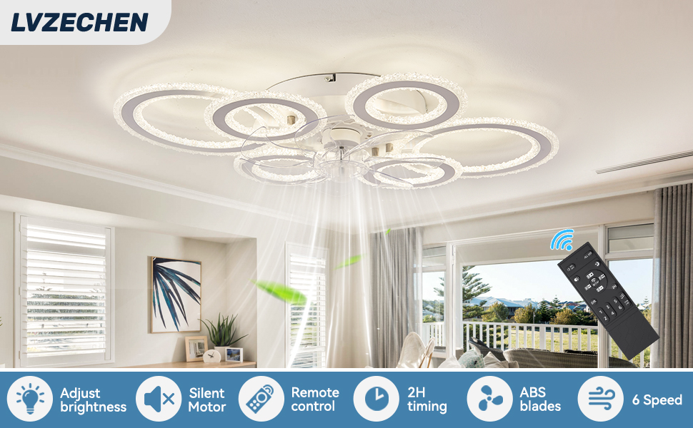 Ganeed Ceiling Light with Fan