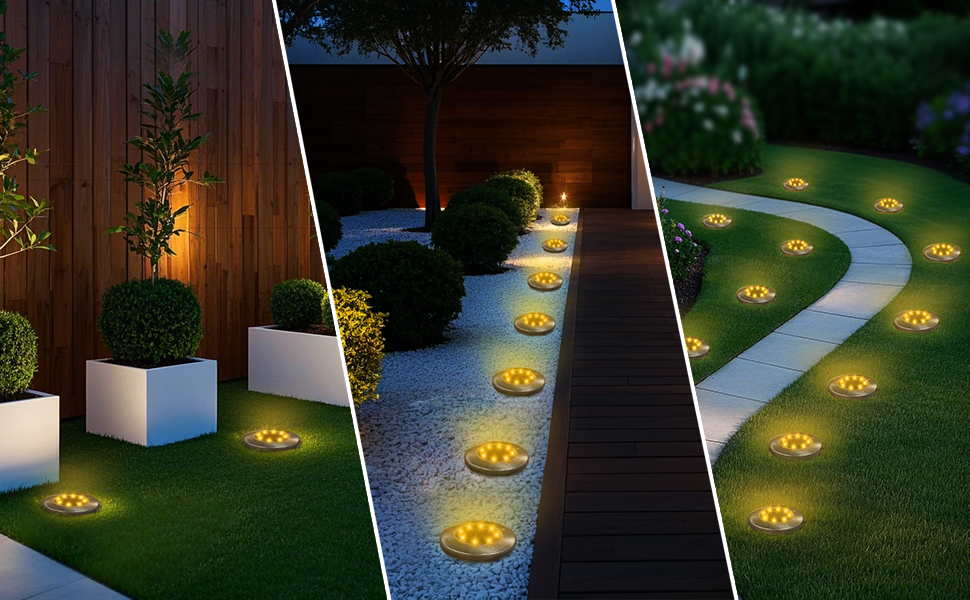Solar Lights Outdoor Garden Warm White