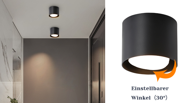 deckenlampe rund schwarz