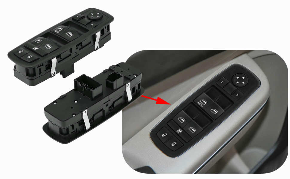 Interruttore Alzacristalli Adatto per Audi A4 Avant (8ED, B7
