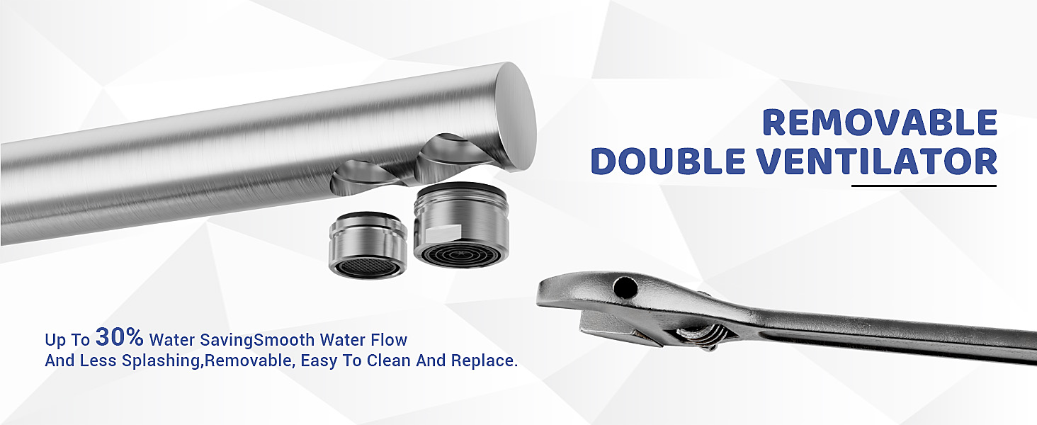 Metal ventilation system component featuring a removable double ventilator design with adjustable parts and chrome finish.