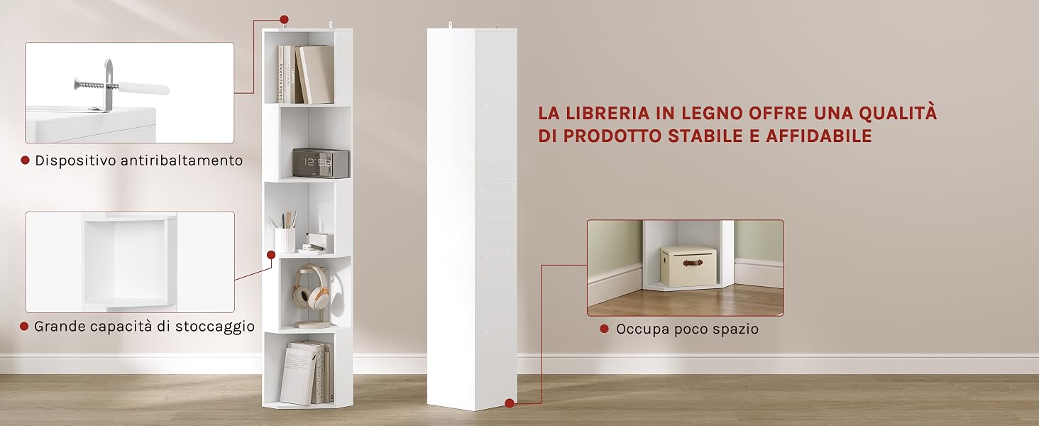 libreria scaffale mobile terra soggiorno ingresso libri mobili cubi ufficio bambini salvaspazio 