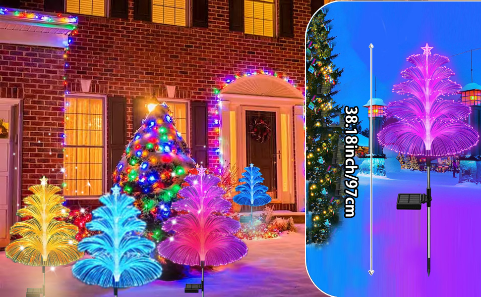 arbre de noël solaire extérieur