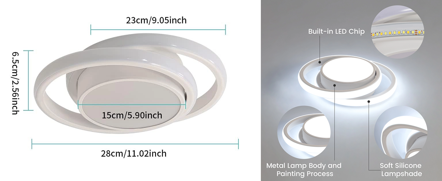 LED Ceiling Light, Round Ceiling Lamp