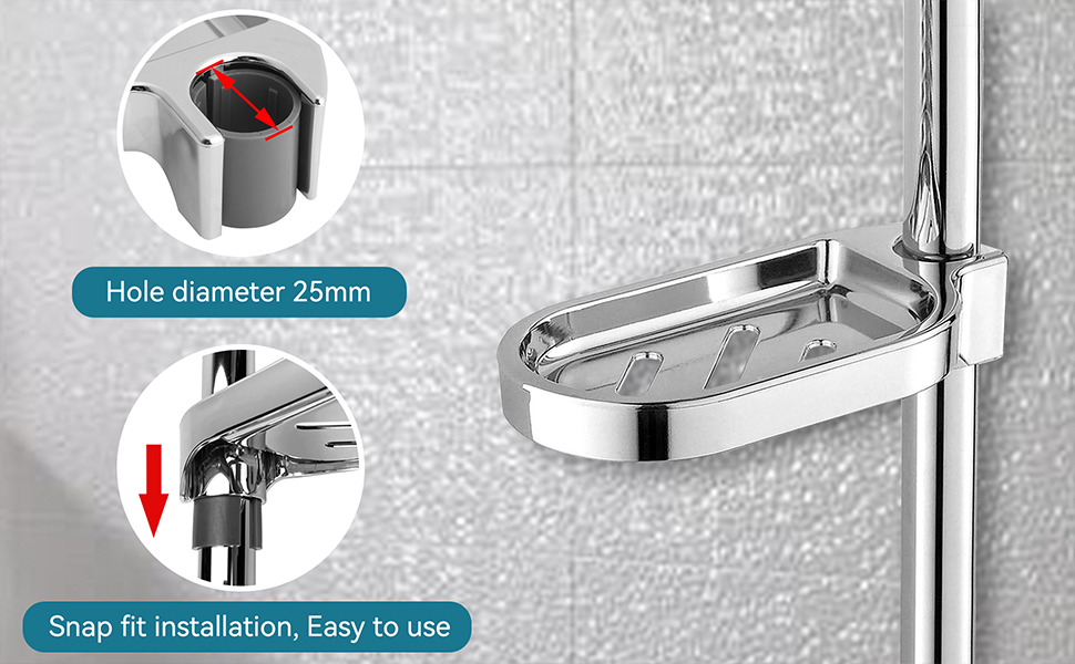 Réglable pour Barre de Douche Diamètre du Trou 25mm