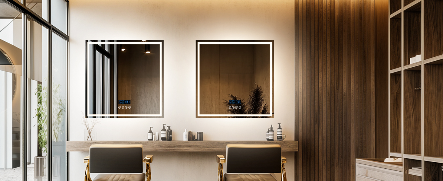specchio Bagno con Luce Specchio Bagno LED con Bluetooth 3 Temperature Colore Dimmerabile 