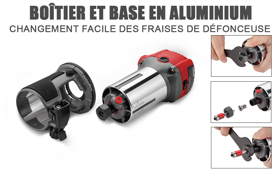 TEENO Défonceuse Affleureuse Électrique 710W