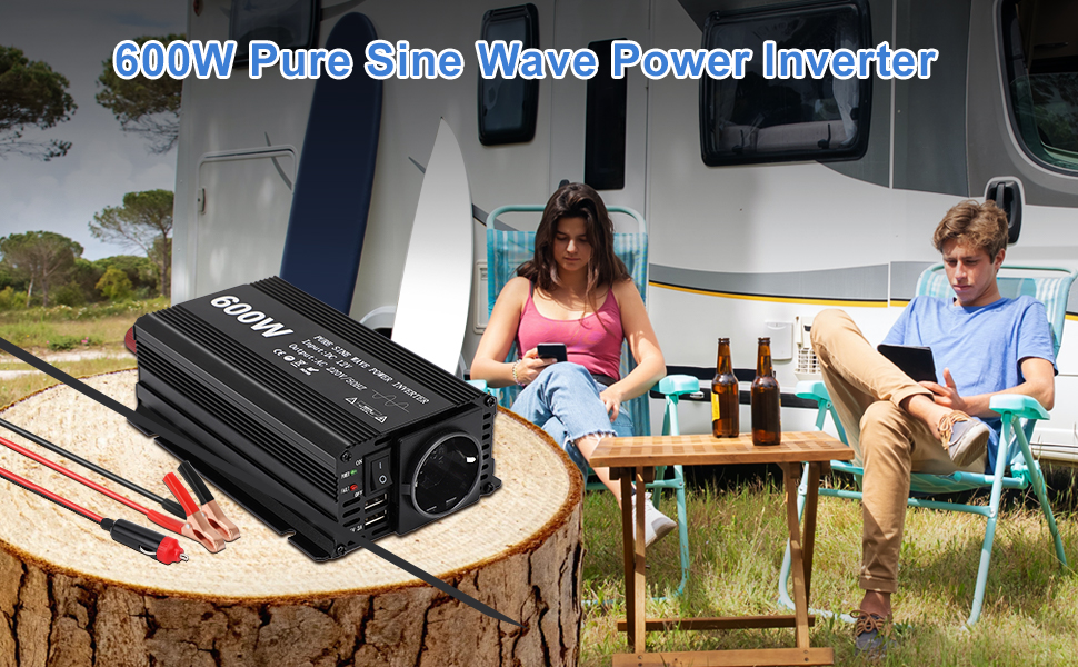 Convertidor de voltaje de onda sinusoidal pura inversor de 600 W