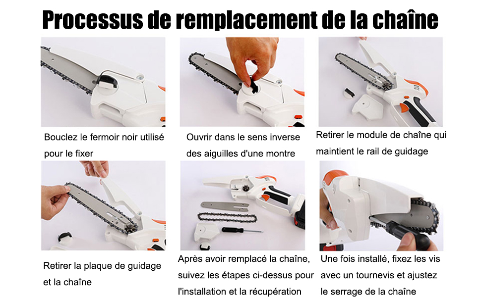 chaîne de tronçonneuse 8 pouces