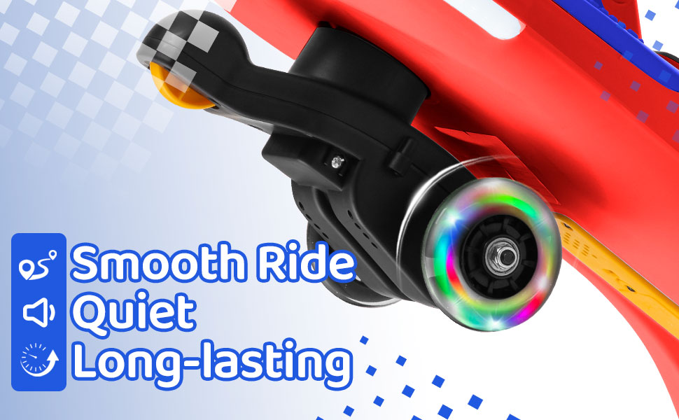 Text reads 'Smooth Ride', 'Quiet', 'Long-lasting'. Series of blue and red gradient promotional banners with white text and snowflake-like decorative elements.