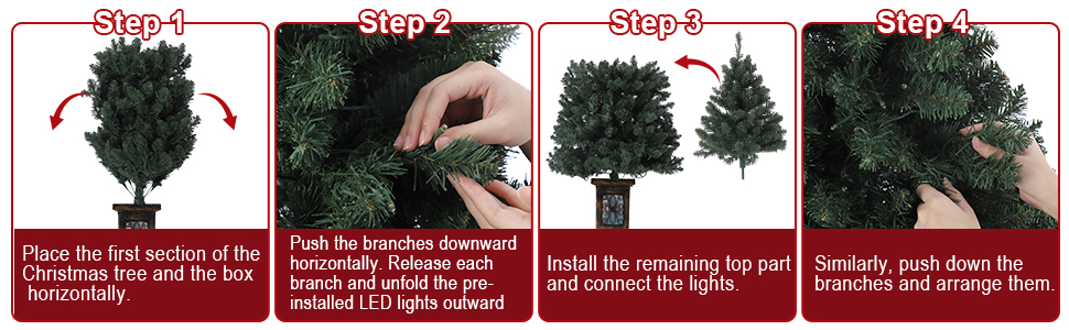 Sapin de Noël artificiel avec décorations