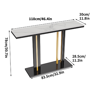 konsolentisch marmor schmal weiß