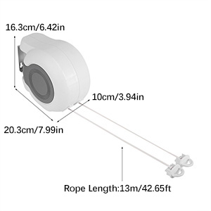 Corde à Linge Rétractable 13m