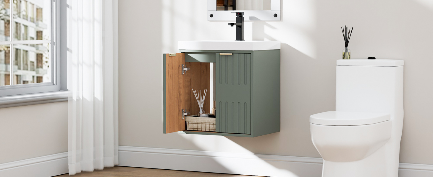 Images de la progression de la rénovation d'une salle de bain moderne montrant l'installation d'une armoire murale, de toilettes et d'accessoires dans un espace carrelé blanc avec fenêtre.