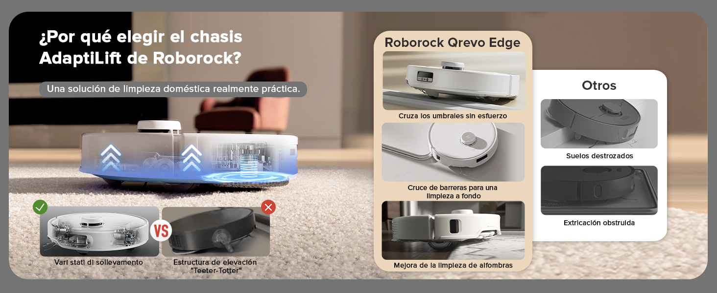 Aspiradora robot Roborock Qrevo Edge