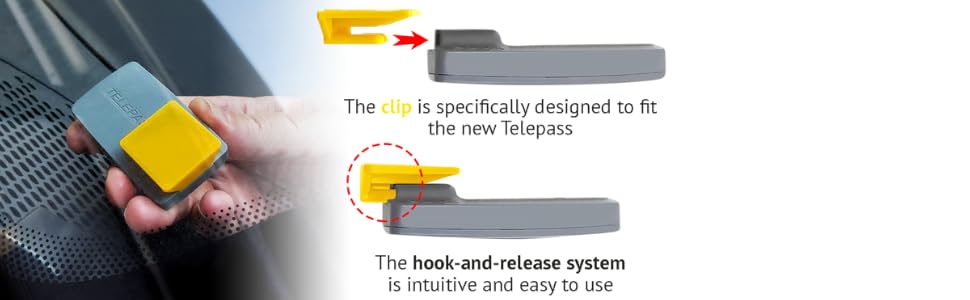 clip telepass sistema di fissaggio rimovibile a incastro aggancio vetro auto