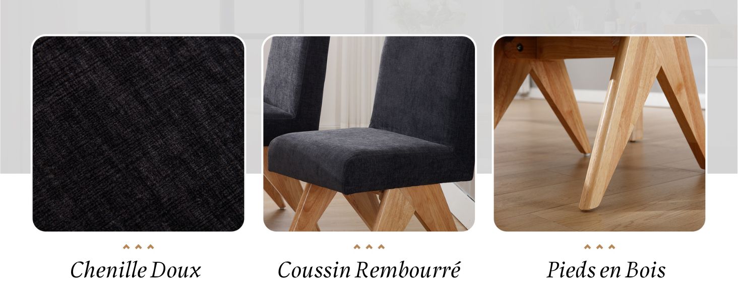 chaise de cuisine lot de 2