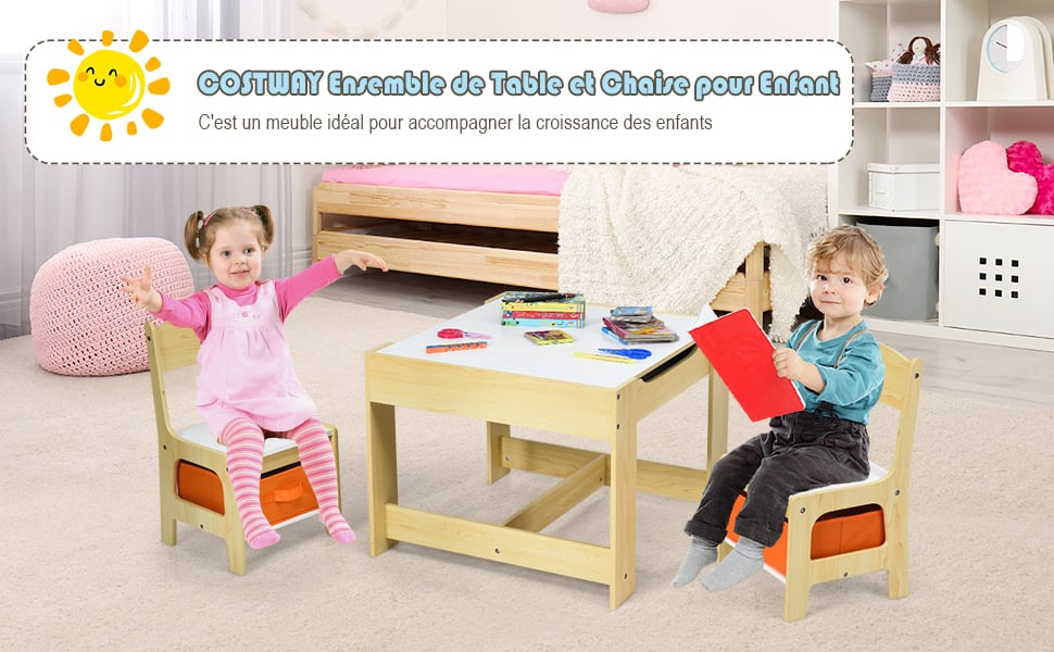 Ensemble table + chaise enfant Robin - Atmosphera, créateur d'intérieur