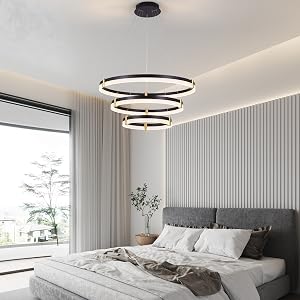Siittoo Modern Crystal Chandelier Light Fixture, Dimmable LED Acrylic Chandelier Pendant Lighting