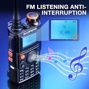 BAOFENG K6 FM-Hören Anti-Unterbrechung