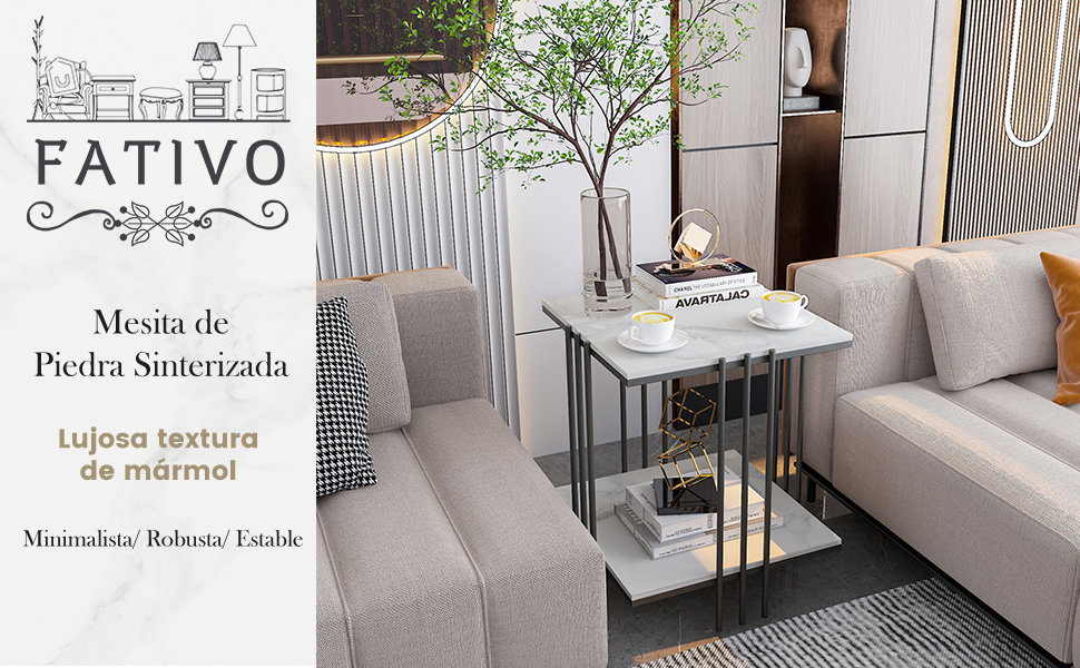 mesa auxiliar marmol
