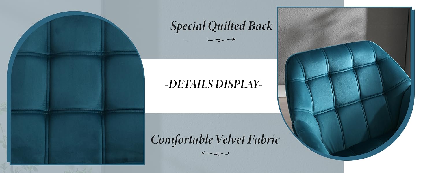 Teal quilted velvet fabric headboard or cushion panel showing tufted diamond pattern detail in two different views.