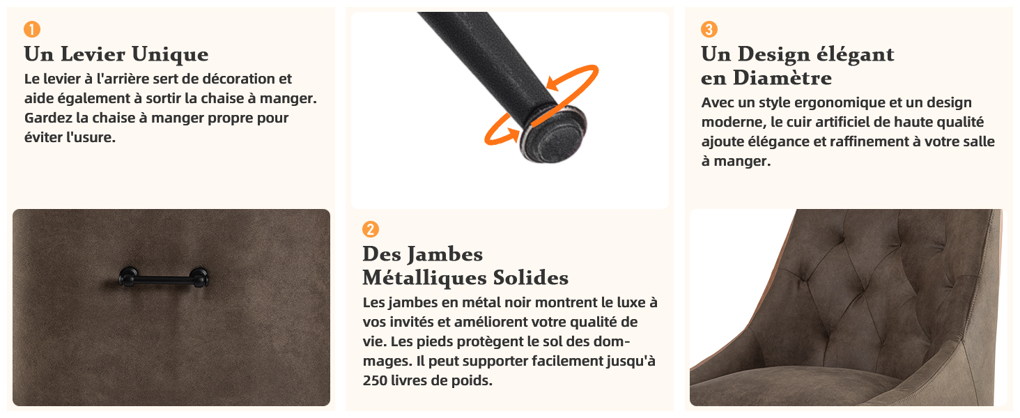 Lot de 2 Chaises de Salle à Manger,Lot de 4 Chaises de Salle à Manger,Lot de 6