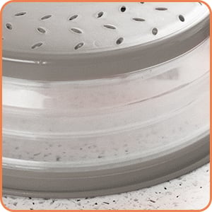 Cubierta plegable para microondas