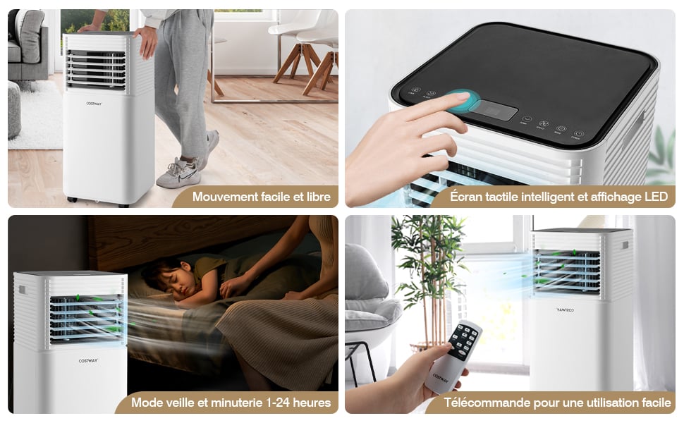 COSTWAY Climatiseur Mobile R290 4 En 1 - 9000 BTU 20 M² 2,6 KW [Classe Energétique A] Avec Télécommande Blanc -Climatiseur Et Ventilateur AAHKMJXYDAFdJAOAIMEbOAchlkWZ0oakZn uVZ0mPidMNbILvCvspZ4oG3fPgIqc1P26RdPiG8KHKUtblW5 ULKvLD1OHzwX jolGWPZGyLZfCRKPOH7YJD5Um1oM5LO0V7e0eKhkiI1zyIkXp7OBcqvdfK2JVoj2x6c7yc1CMHV7z