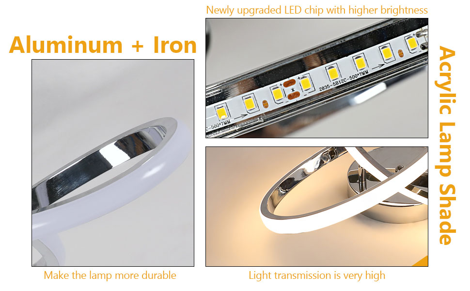 Lampe de Plafond Moderne Argent