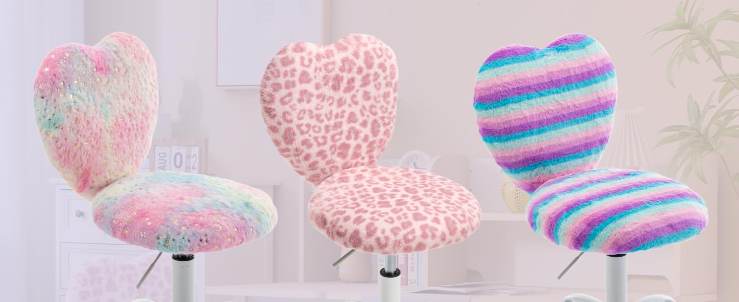 Collection of decorative heart-shaped items in pink and blue striped patterns, arranged against a pink background.