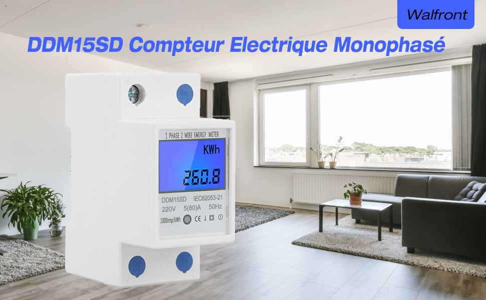 DDM15SD Compteur Electrique Monophasé