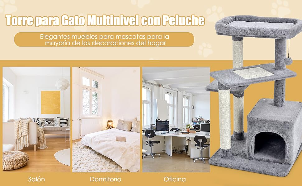 Árbol para Gatos de 4 Niveles
