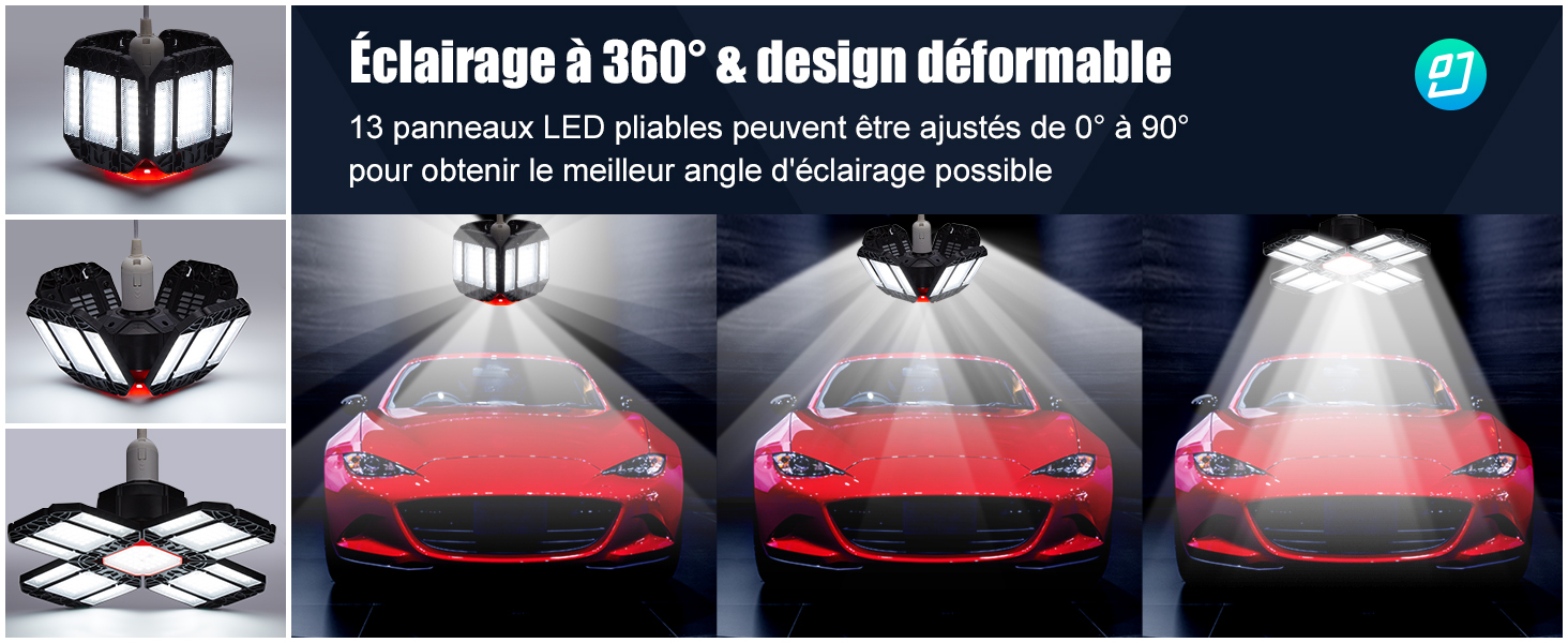 Lampada da officina a LED da 200 W per illuminazione da garage