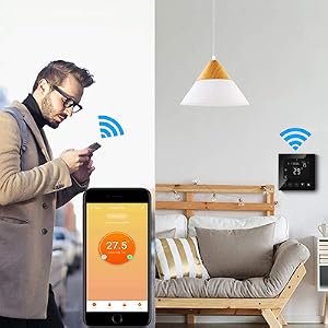 Termostato inteligente WiFi conectado Calentando agua desde el suelo 3A Compatible Alexa Google Home