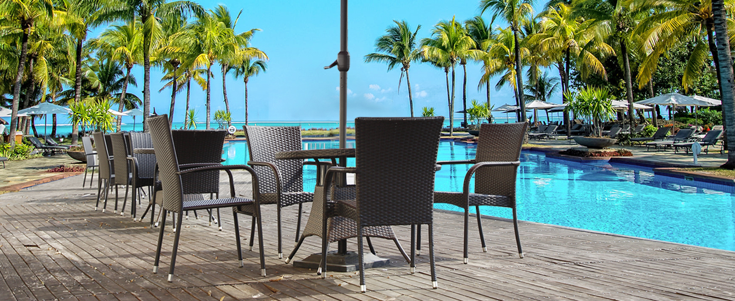 YODOLLA outdoor table umbrella with waterproof design
