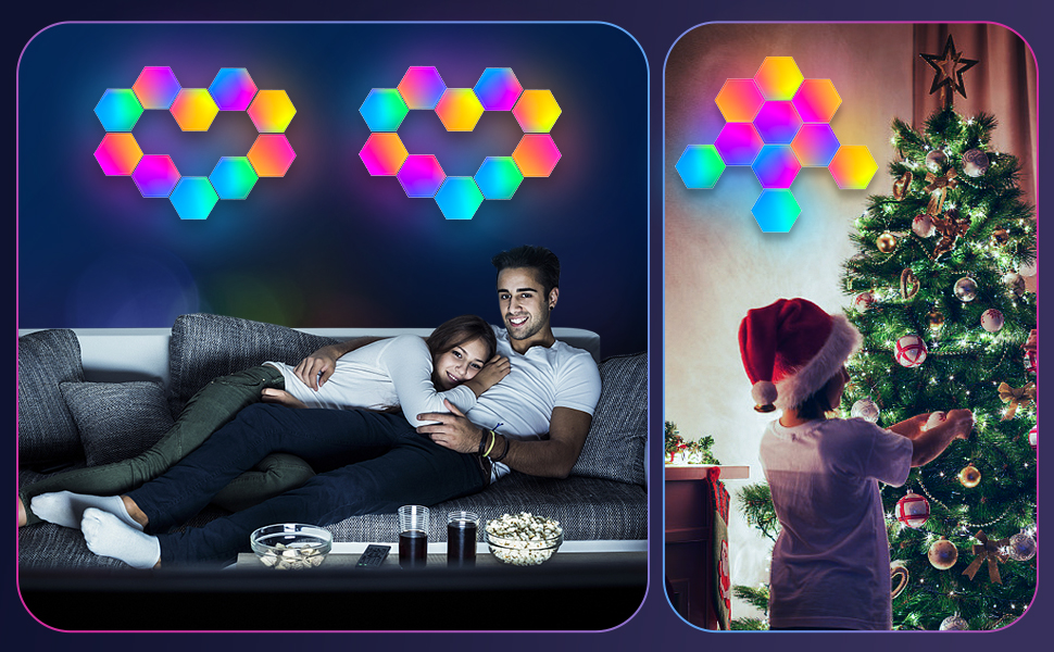 panneau lumineux hexagonal panneau led rgb murale hexagonale hexagones led lampe led hexagone
