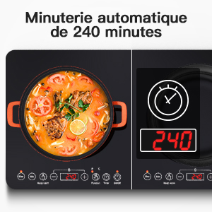 un four numérique avec minuterie numérique et une marmite.