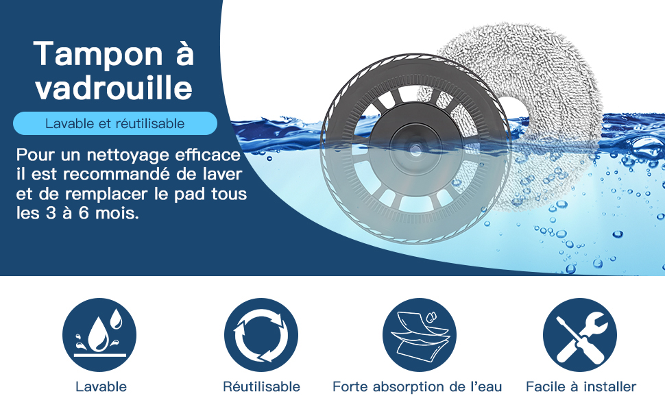 Salviette di ricambio Jegehoyo con supporto per aspirapolvere Dreame X40 Ultra / L20 Ultra