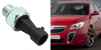 Multiple views of automotive sensors or components shown alongside red vehicle exterior shots, demonstrating installation or placement locations.