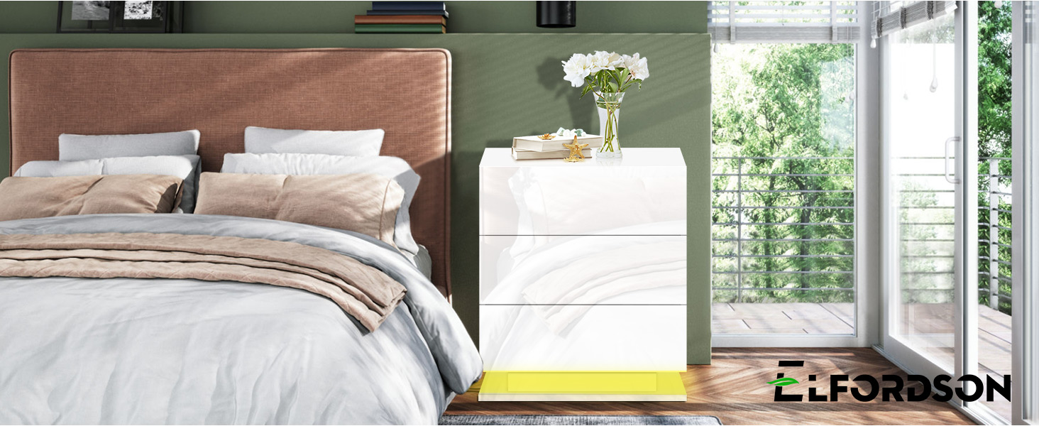 ELFORDSON LED Bedside Tables