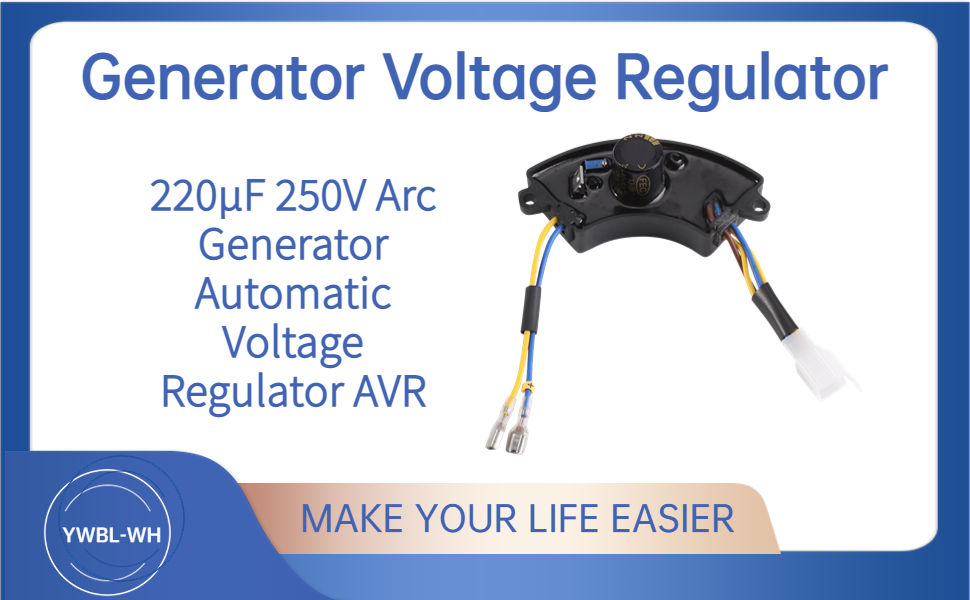 Regolatore Di Tensione Automatico AVR Per Generatore A Benzina 6,5kW-8,5kW (6 Fili, 2 Fasi) - Custodia In Alluminio, Vite Di Regolazione Manuale - Ricambio Per Gruppo Elettrogeno - 5