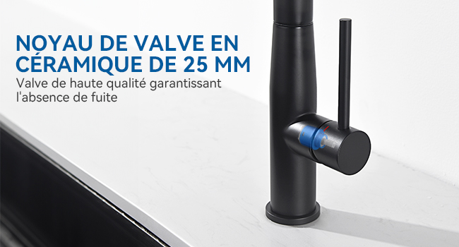 robinet cuisine noir