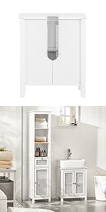 Sobuy Bzr36-w Mueble Columna De Baño Armario Alto Para Baño Con 1 Cajón ,1  Puerta Y 3 Estantes Blanco 35 X 32 X 161 Cm Es con Ofertas en Carrefour