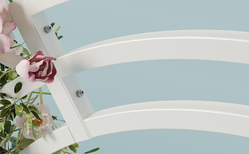 Arco Matrimonio In Metallo 3x3m - Arco Per Palloncini E Fiori, Per Cerimonie E Feste, Bianco - Foto 7