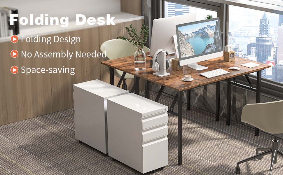 Bureau d'ordinateur pliable