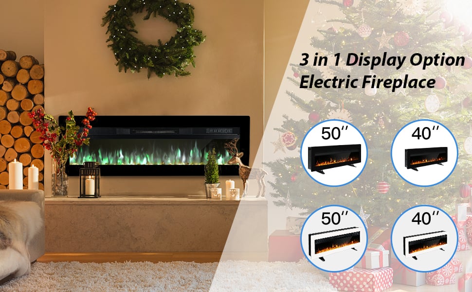3 in 1 electric fireplace